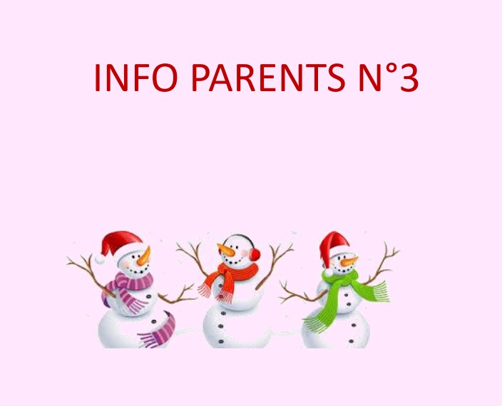 Info parents n°3