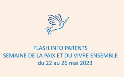 FLASH INFO PARENTS – mai 2023