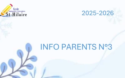 Info Parents n°3 | 2025-2026